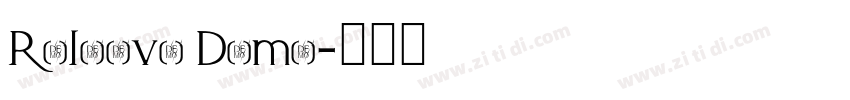 Relieve Demo字体转换